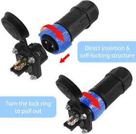 Nov-003 Novino Trolling Motor Plug Receptacle Set 12v/24v/ 36v/48v For Marine Dc #3