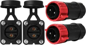 Tm-008 Novino Trolling Motor Plug Receptacle Set 12v/24v/ 36v/48v For Red 2 Pack