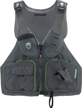 Nrs 603403467625 Chinook Fishing Life Jacket For X-large/xx-large Charcoal
