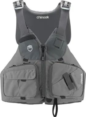 Nrs 603403467632 Chinook Fishing Life Jacket For Adult Uscg Type Xs/m Silver
