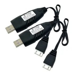 Nuofany 3s/11.1v 2 Pack 11.1v Lipo Battery Charger Cable 3s 2a Usb Cables