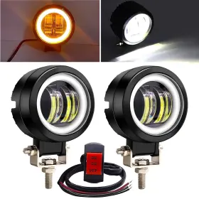 Mtcfg00-2d-b Nwpangu 20w Led Motorcycle Fog Lights 3 Inch Round Daytime Running Light Additional