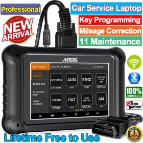 Dp500 Obdprog Mt401 Professional Car K-ey Remote Programming Mileage Correction Service Tool Laptop