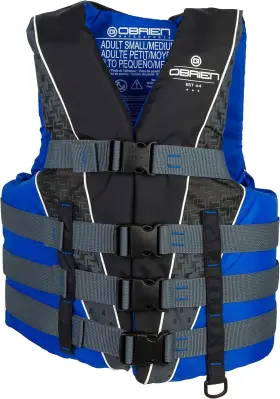 Obrien 730918971528 Oftbrien 4 Belt Sport Life Jacket Large/x-large Blue