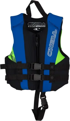3795-r53-1sz Oneill Oftneill Wetsuits Child Reactor Uscg Life Vest 1sz Black/pacific/dayglo