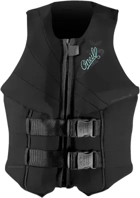 4132-a05-6 Oneill Oftneill Womens Siren Uscg Life Vest 6 Black/black/black