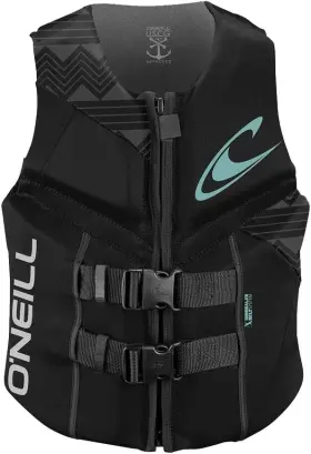 4722-a05-6 Oneill Oftneill Womens Reactor Uscg Life Vest 6 Black/black/black