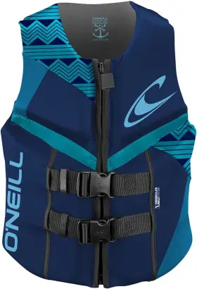 4722-ek3-10 Oneill Oftneill Womens Reactor Uscg Life Vest 10 Navy/riviera/turquoise