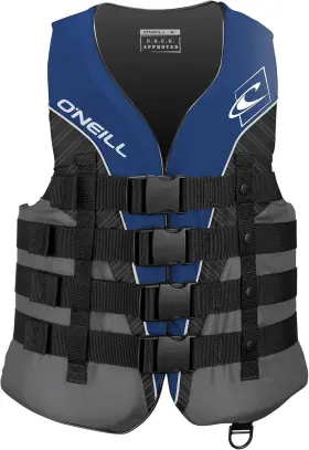 Oneill 603731734802 Oftneill Mens Superlite Uscg Life Vest X-large Pacific/smoke/black White