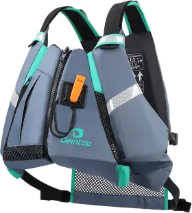 Y4-fbx232106f Owntop Adult Swim Vest - Adjustable Safety Strap And Premium Xl Xxl Gray