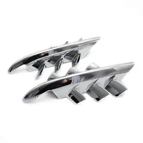 Gl1800 Pacask 768894377393 Motorcycle Chrome Shark Gills Fairing Accents For Goldwing 2001-2010 #2