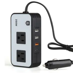 200w Pc C 094276894944 Car Power Inverter Usb Ac Port 110v Outlet Cigarette Lighter #3