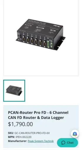 Ipeh-002220 Peak System Pcan-router Pro Fd Programmable 6 Channel Can Router