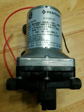 4008-101-a65 Pentair 689585803246 Shurflo 12 Volt Rv Water Pump 3.0 Gpm - / E65 And 1/2 Plumb Inch