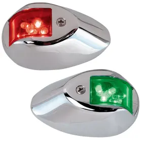 0602dp2chr Perko Led Side Lights - Red/green 24v Chrome Plated Housing