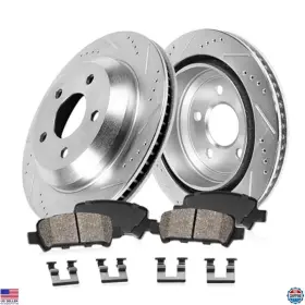 B07p1dtskz Permatex Rear Brake Kit For 2012-2020 Ford F-150 Drilled Slotted Rotors And Pads 6 Lugs