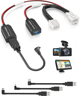 Pixelman 743785318372 Dash Cam Power Adapter 12p Type B Fit Select Acura Integra/honda Black