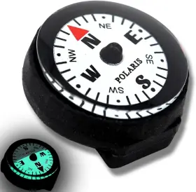 Mc-0932 Polaris Micro Compass Waterproof 60m Watch Wrist Band Size Black
