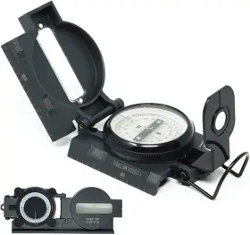 Mc-0934 Polaris Lensatic Compass With Inclinometer For Survival Hiking Tactical Black