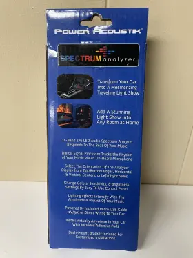 Power Acoustik 709483064553 Spectrum Analyzer For Car Stereo Led Display Light Show Pulses #2
