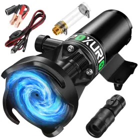 Poxurio 704090823937 12v Rv Macerator Pump 12gpm Self-priming Sewage With 3.2ft Suction And 10