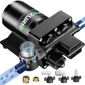 Poxurio 790864450454 6gpm Rv Water Pump 70psi 110v Dc Fresh Self-priming Diaphragm Wa