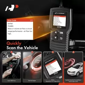 Apobd001 Premiumpartswhosale A-premium Ad100 Universal Obd2 Scanner Diagnostic Tool Car Code Reader Obdii/eo #3