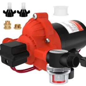 Prodeez 763344251278 33 Series 12v Water Diaphragm Self Priming Pump 4.0gpm 50psi Rv/marine 12 Vol