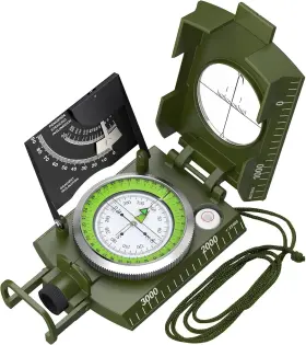 Pst033 Proster Ip65 Compass Hiking Survival - Lensatic Sighting Armygreen