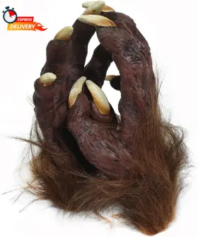 Purfun 445049458413 Horrific Halloween Werewolf Gloves Men Women Cosplay Furry Whit