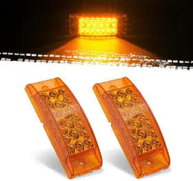 Pv801a Pverandio 2pcs 6 Inch Amber Side Marker Lights 21 Led Trailer Turn Signal X2 Rec