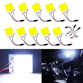 Qapl0037-cob-48smd-w Qasim Led Dome Light 12v Cob 48-smd Auto Car Interior Panel Read Inch