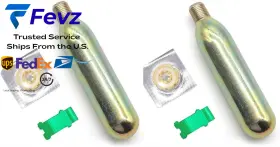 Qebaji 768799302759 24 Gram Co2 Cartridge For Life Vest Cartridges Pfd Rearming Large Gold