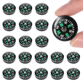 Sqy7j338 Qfwdfctrenz 695523 1 20pcs Compass Button Mini Pocket Hard Shell Liquid Filled Small Black