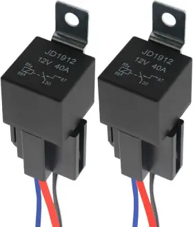 F096 Qitindasen 2 Pieces 4 Pin Car Relay 12v 40a Spst Automotive With Harness Socket