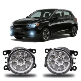 Qs-35-01 Qobsos Fog Light Bulb 3.5 Inch For Mitsubishi Mirage 2017-2020 Pair Front Bumper Led