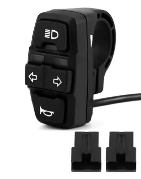 Qwork Wd7435 3 In 1 Motorcycle Handlebar Control Switch - Headlight Turn Signal Horn
