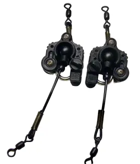 R&r Tackle 896932001686 R2 Outrigger Clips Set Of 2 - Black