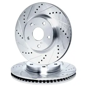 Wgpn1-67092 R1 Concepts Rear Brake Rotors For 1989-1996 Nissan 300zx Drilled Slotted Dis