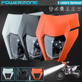 Rapidroo-shop 744110973969 Motorcycle Led Headlight Headlamp Head Light Supermoto Fairing For Ktm Exc Sxf M #3