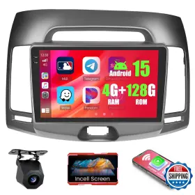 B0fjfb5h9k Realdio 4128gb Android 15 Car Radio For Hyundai Elantra 2007-2010 Wireless Carplay