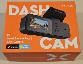 056-16-0195 Rexing V1 Lite 2k Wi-fi Dash Cam With Usb-c Connection And 32gb Microsd Card