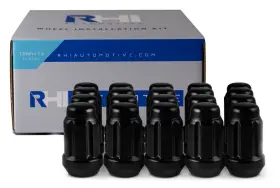 8744k6-b Rhi Automotive - Black Cone Seat Spline Closed End Lugs