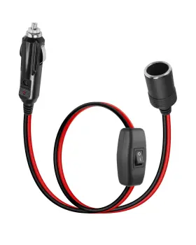 Rj-72 Riieyoca 12v 24v Cigarette Lighter Male Plug To Socket Power 0.6m/2ft