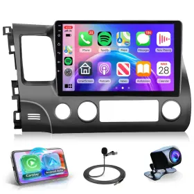 Rimoody B0c7k251j3 10.1 Inch Android 15 Car Stereo For Honda Civic 2006-2011 Wireless