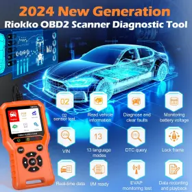 Ae0001 Riokko Professional Obd2 Battery Tester Live Data Code Reader Color #2