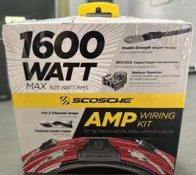Kpa5cc Scosche Scorche 1600 Watt Amp Wiring Kit 2 Channel Amps 925 Rms Copper Clad