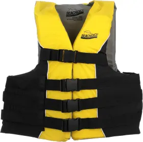 Seachoice 719249864303 Type Iii Life Jacket - Uscg-approved One Size Yellow And Black