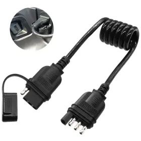 O-p-045-1m Seamaka 4 Way Flat Trailer Extension Coiled Cable Pin Wire Harne