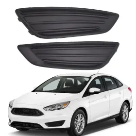 Seb-6330405-403598-le Seblaff 2pcs Front Bumper Fog Light Cover Grilles Replacement For Focus Black